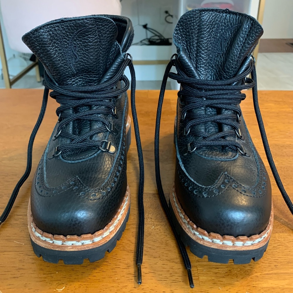 NEW Tabitha Simmons | BEXLEY Black Leather HIKING Ankle Boots - Picture 8 of 8